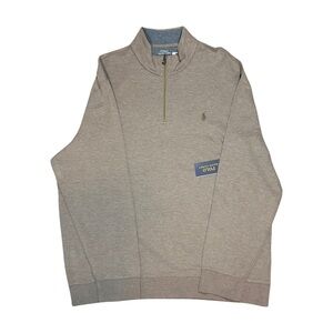 Polo Ralph Lauren Brown Quarter-Zip Pullover Sweater